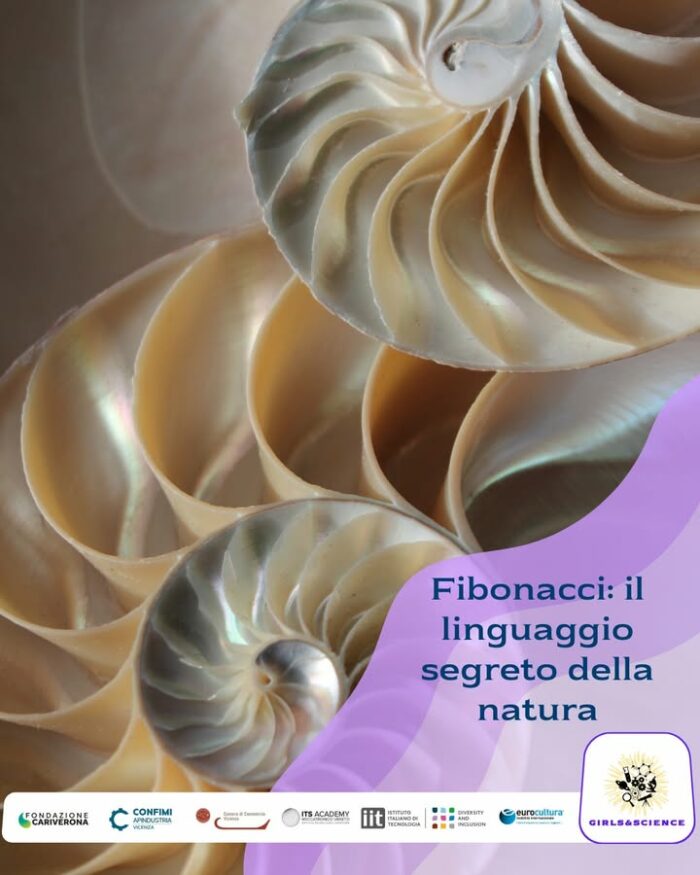 La natura ha un linguaggio nascosto fatto di numeri, che sembrano ripetersi per magia creando bellezza e ordine.

🧮 La successione di Fibonacci è una sequenza matematica in cui ogni numero è la somma dei due precedenti: 0, 1, 1, 2, 3, 5, 8, 13, 21… Il rapporto tra due numeri consecutivi tende al famoso rapporto aureo (circa 1,618).

🌻 Possiamo trovare questa sequenza in moltissimi elementi naturali, come ad esempio osservando un girasole. I suoi semi crescono in spirali opposte che rispettano Fibonacci, massimizzando lo spazio per ogni singolo seme.

🐚 Ma troviamo spirali simili anche in ananas, pigne e conchiglie. E ritroviamo i numeri della sequenza di Fibonacci anche nel numero di petali di diversi fiori, come le margherite e i gigli.

Lo sapevi? Scopri molto altro insieme a noi!
👉 https://www.girlsandscience.it/

#STEM #STEMVicenza #girlsandscience #progettogirlsandscience #passionescienze

ITS Meccatronico Veneto  Apindustria Confimi Vicenza  ISTITUTO ITALIANO DI TECNOLOGIA  Fondazione Cariverona  EUROCULTURA  Camera di Commercio di Vicenza